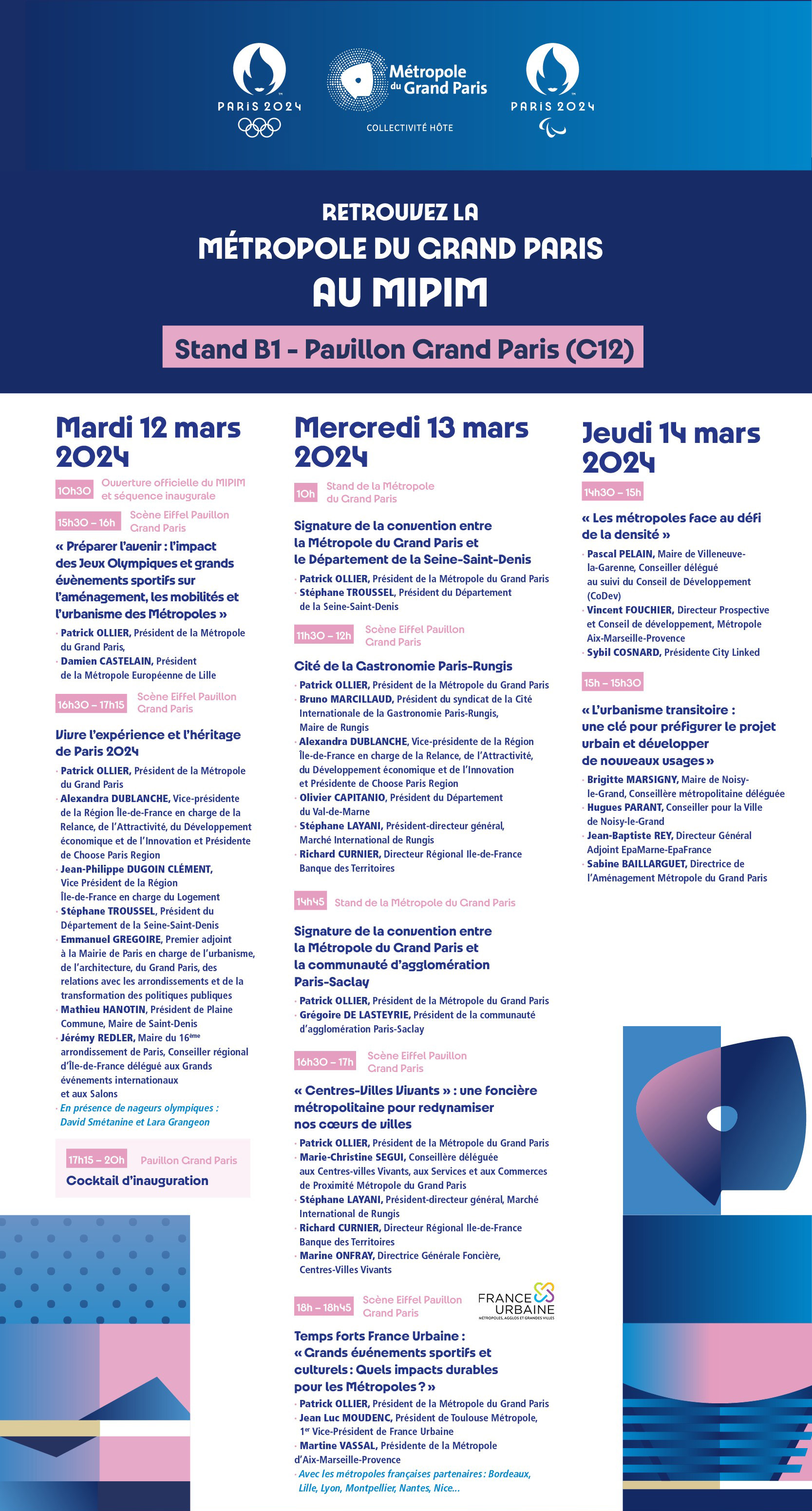 Programme du MIPIM 2024