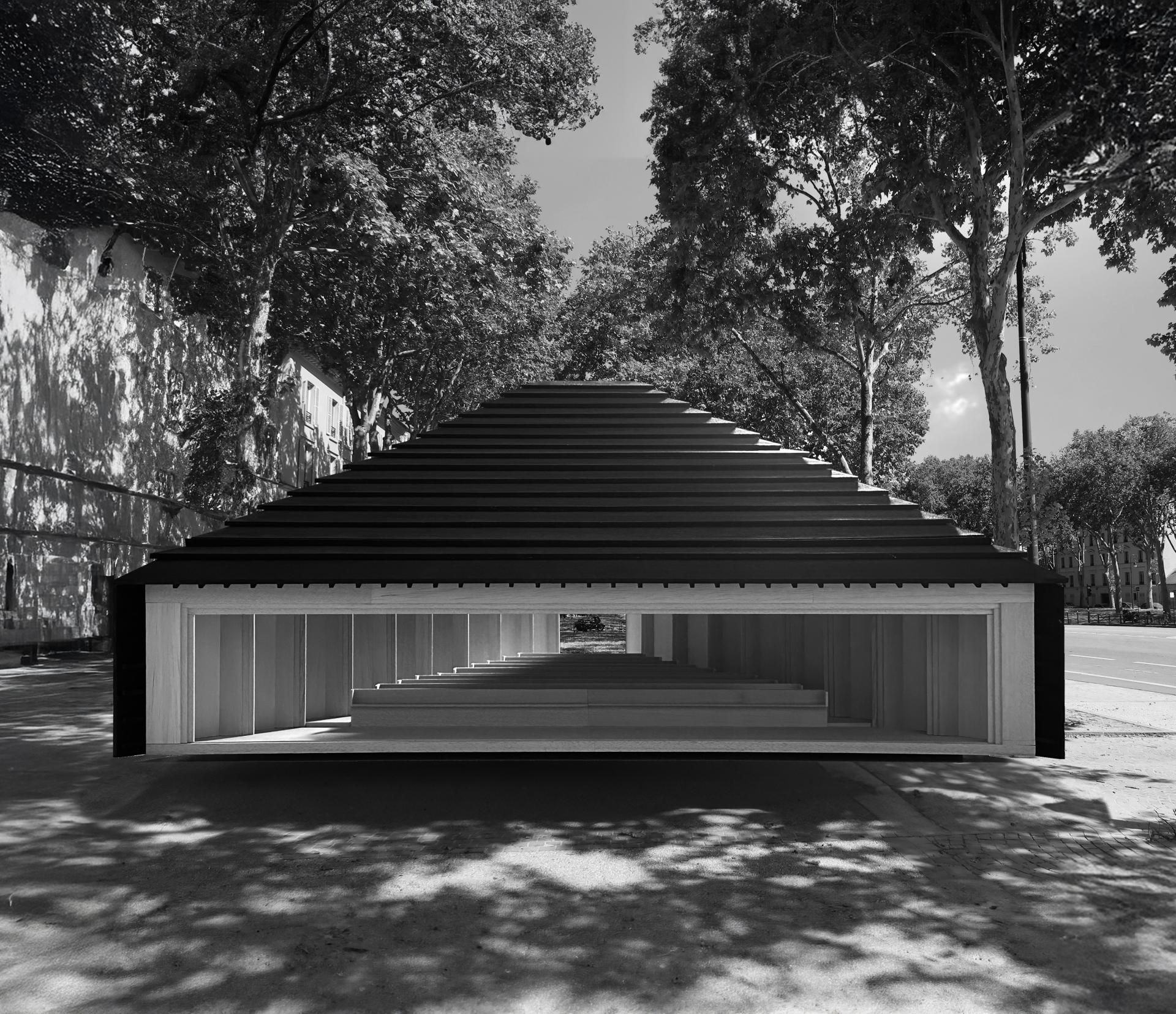 Perspective du pavillon La Petite Agora de la Métropole du Grand Paris