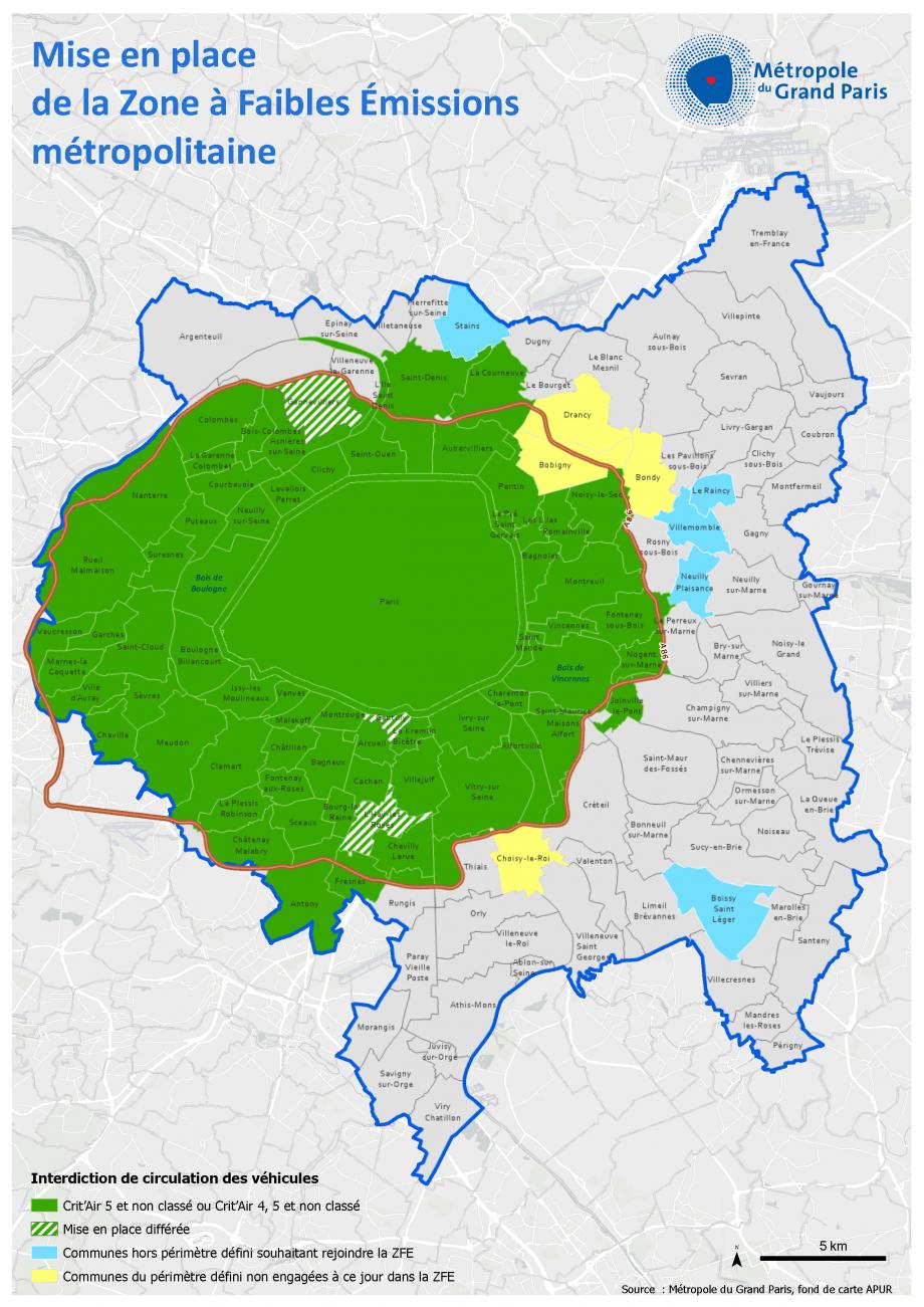 La Zone à faibles émissions (ZFE) - Ville de Paris