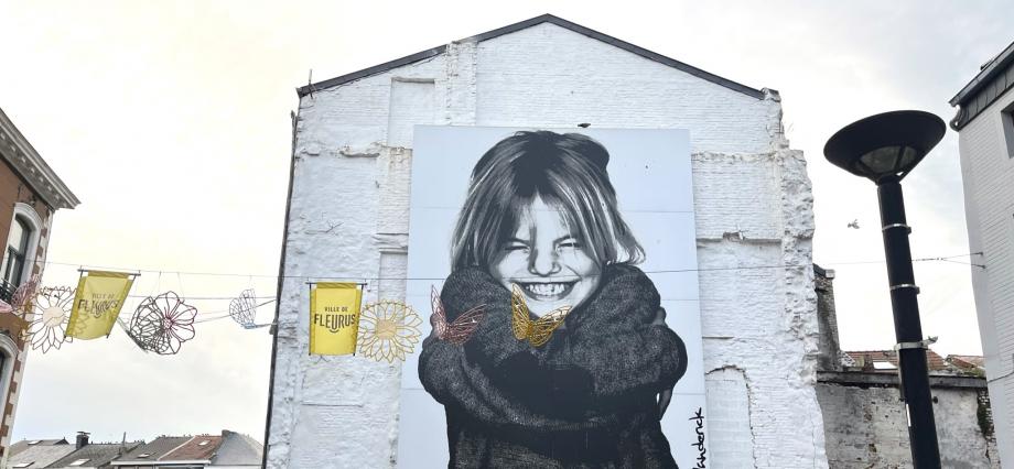 Une fresque commandée par la Ville de Fleurus, Belgique