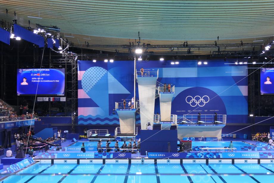 Le Centre Aquatique Olympique Métropole du Grand Paris pendant les Jeux de Paris 2024
