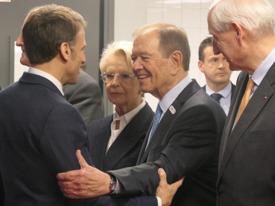 Patrick Ollier, Président de la Métropole du Grand Paris et Emmanuel Macron, Président de la République